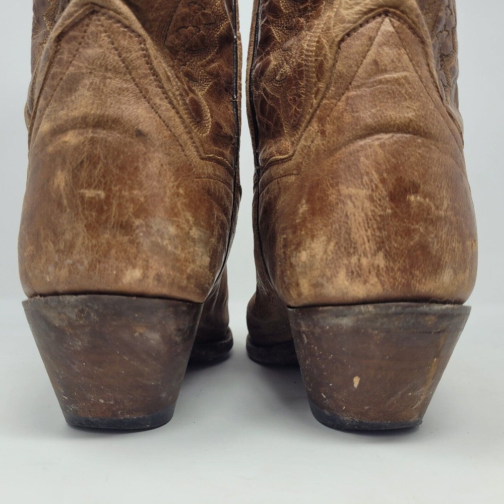 [SOLD]Dan Post Boots Womens 9.5M Santa Rosa Snip Toe Tan Western Cowboy DP3463 - Picture 9 of 10